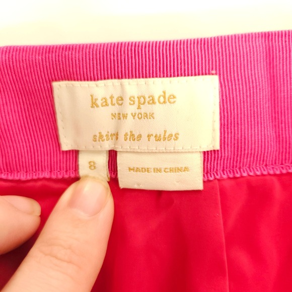 Kate Spade New York Pink Midi Pencil Skirt Women 8 28x24 Wool Stretch - Picture 3 of 5